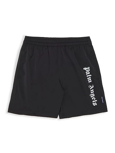 Little Boy's & Boy's Logo Swim Shorts