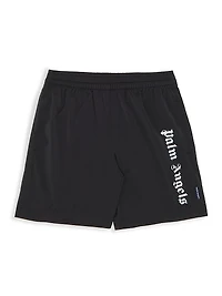 Little Boy's & Logo Swim Shorts
