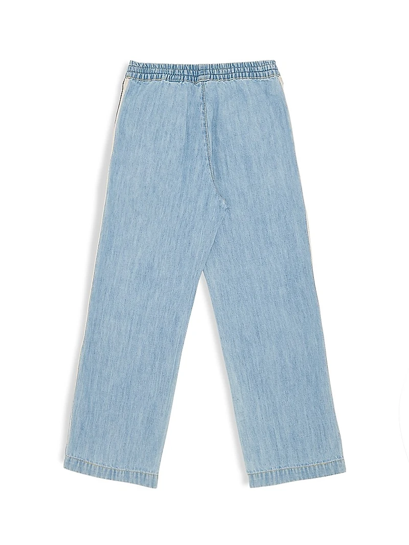 Little Boy's & Track Chambray Pants
