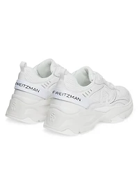 Mesh & Leather Trainer Sneakers