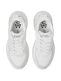 Mesh & Leather Trainer Sneakers