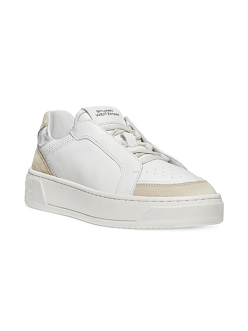 Courtside Retro Leather Low-Top Sneakers