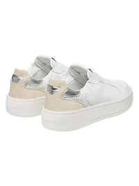 Courtside Retro Leather Low-Top Sneakers