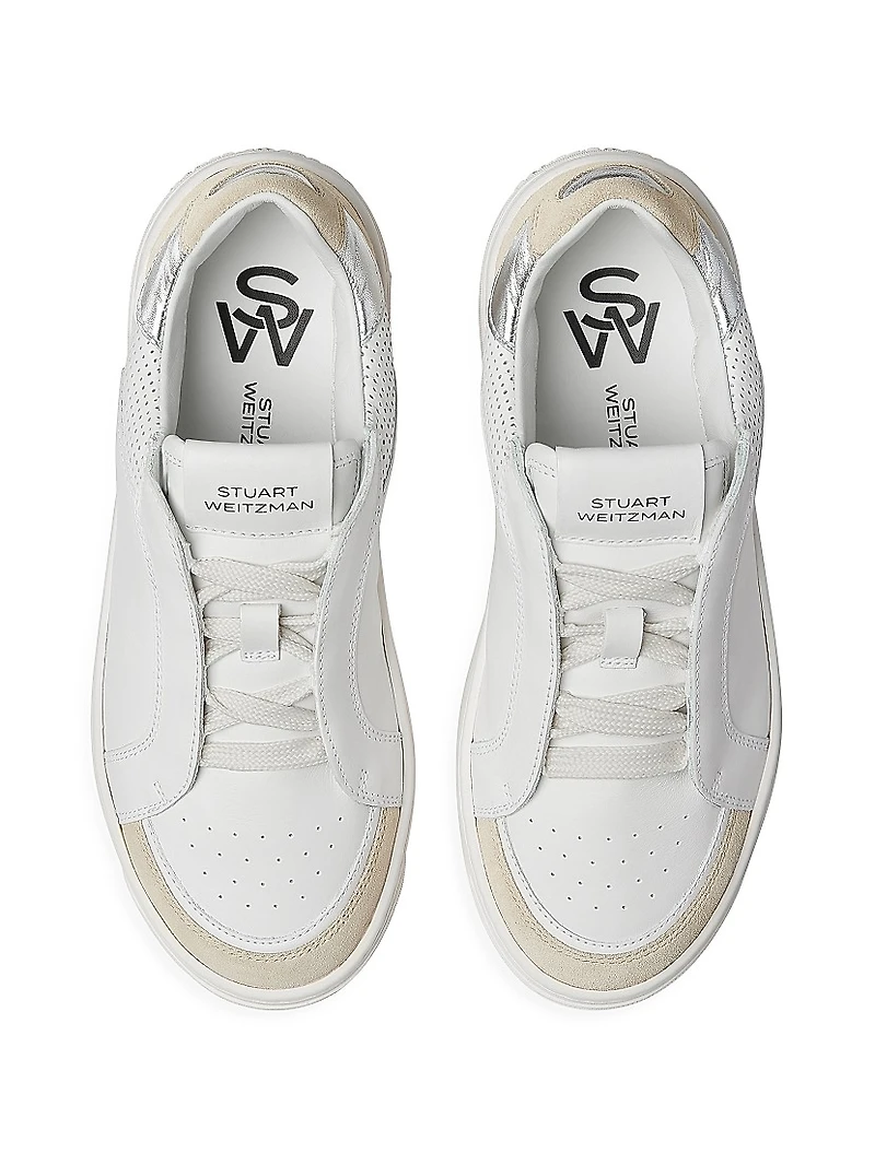 Courtside Retro Leather Low-Top Sneakers