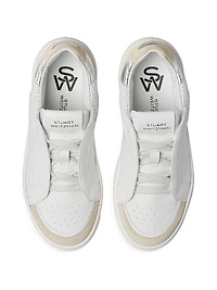 Courtside Retro Leather Low-Top Sneakers