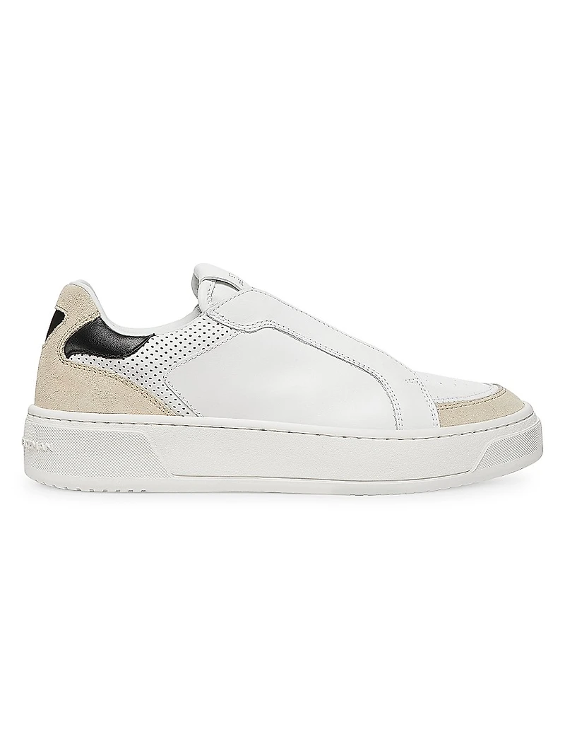 Courtside Retro Leather Low-Top Sneakers