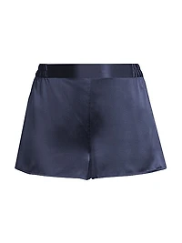 Elasticized Silk Shorts