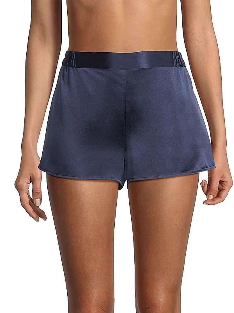 Elasticized Silk Shorts