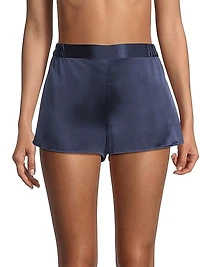 Elasticized Silk Shorts