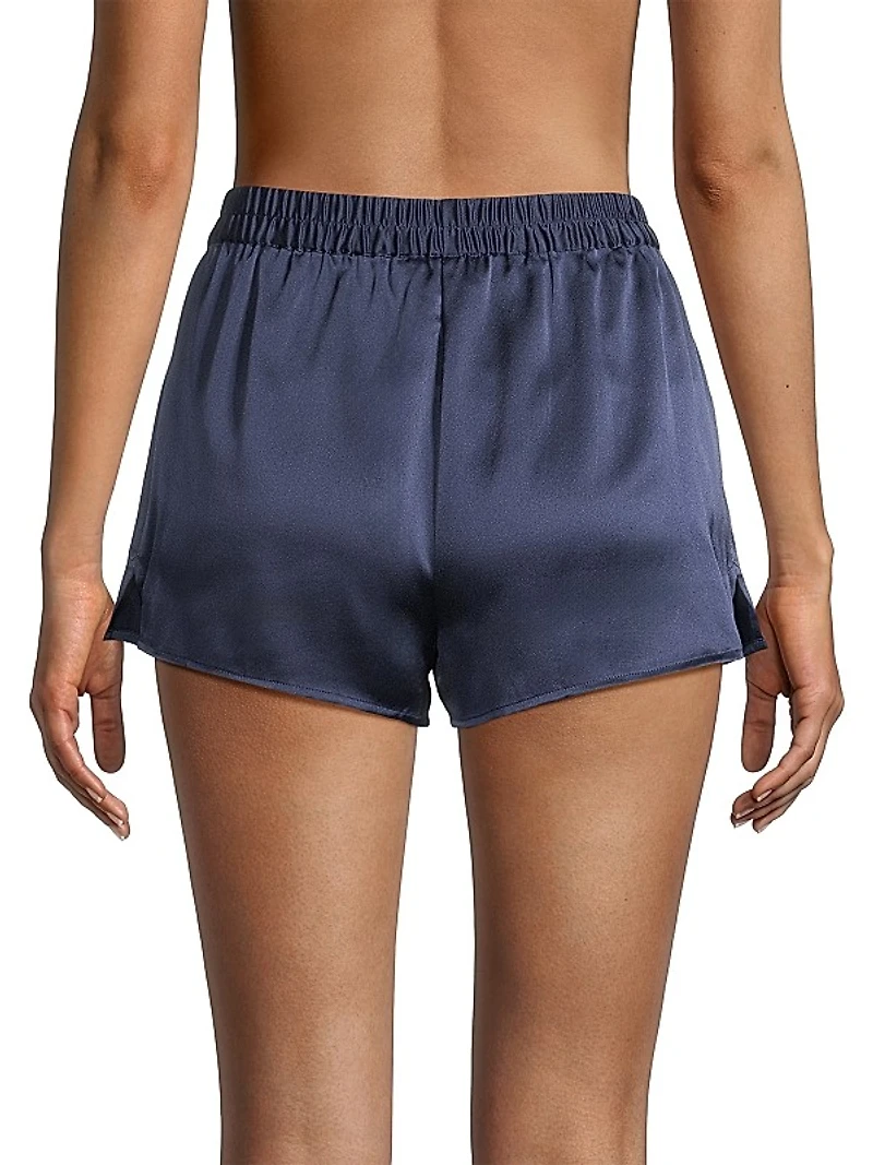 Elasticized Silk Shorts