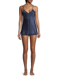 Elasticized Silk Shorts