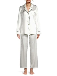 Fine Finishes Silk 2-Piece Pajama Set