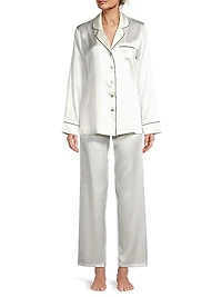 Fine Finishes Silk 2-Piece Pajama Set