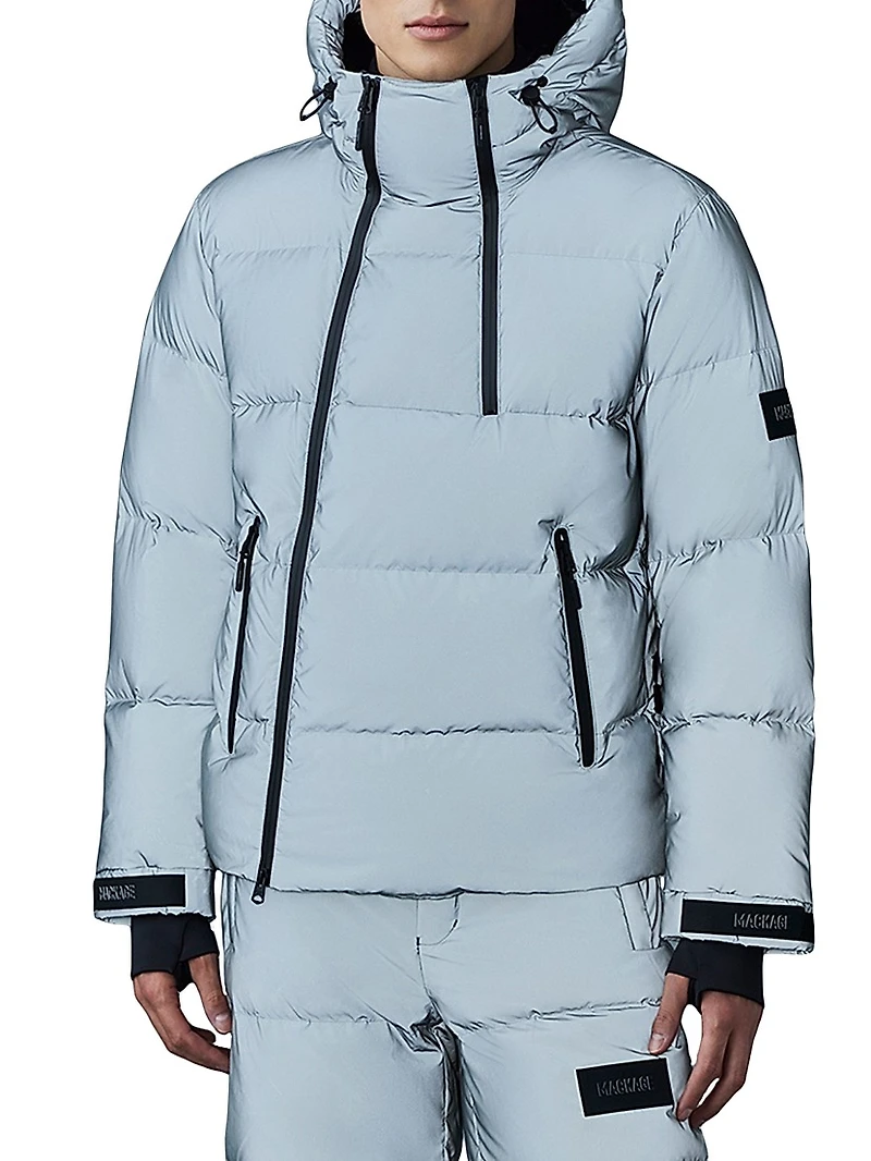 Kenji Reflective Hooded Down Ski Jacket