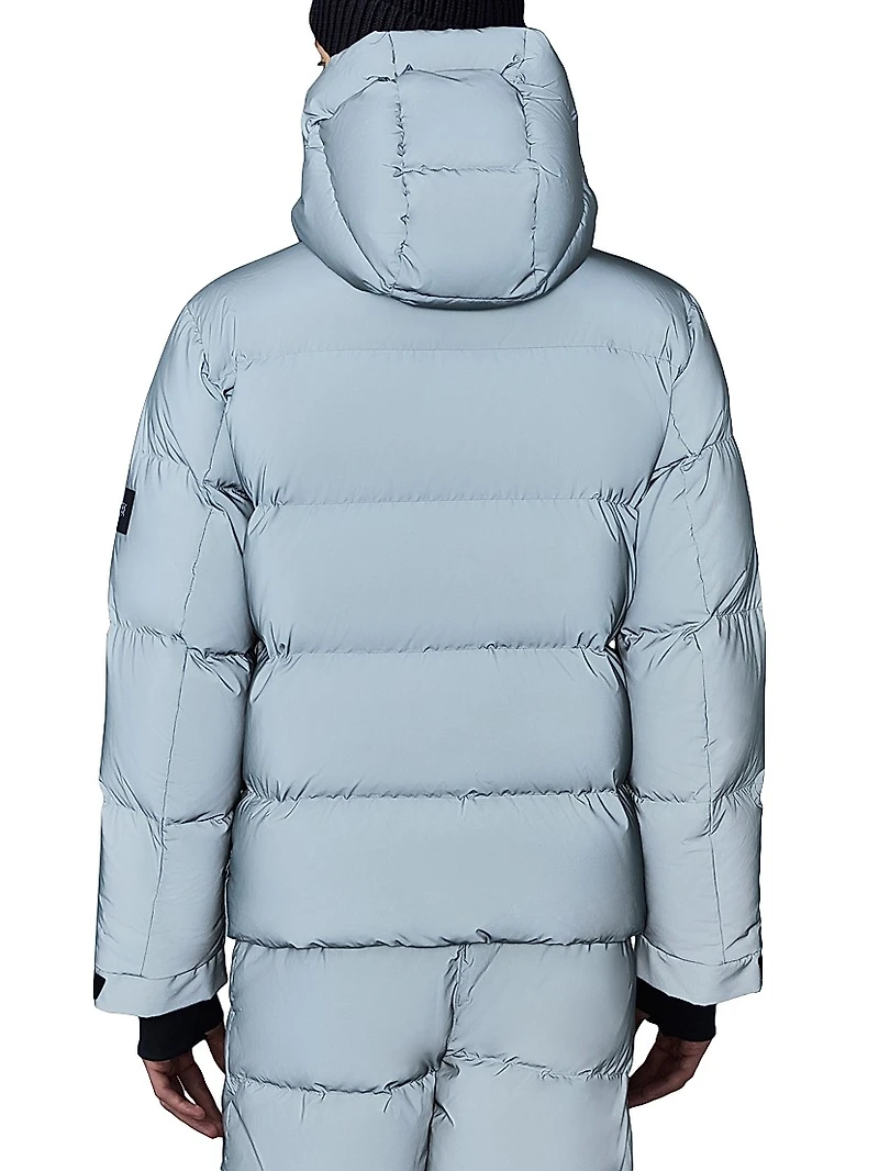 Kenji Reflective Hooded Down Ski Jacket