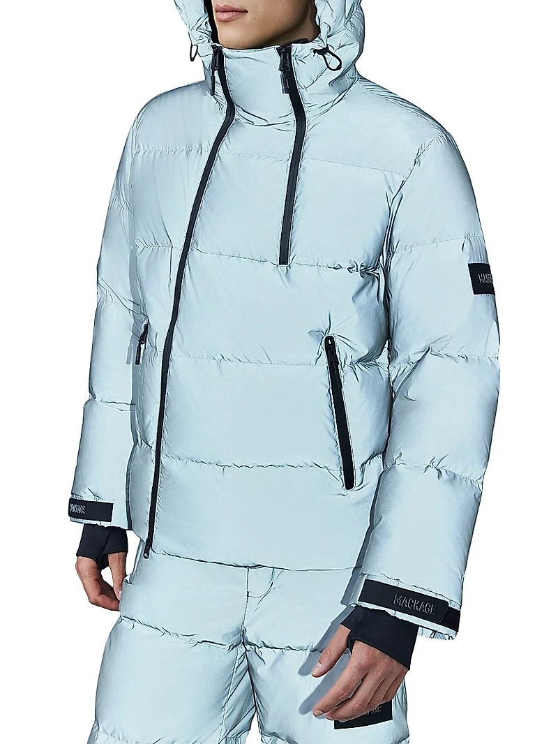 Kenji Reflective Hooded Down Ski Jacket
