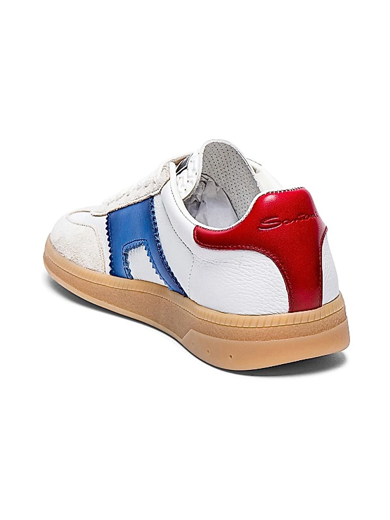 Colorblocked Leather Low-Top Sneakers