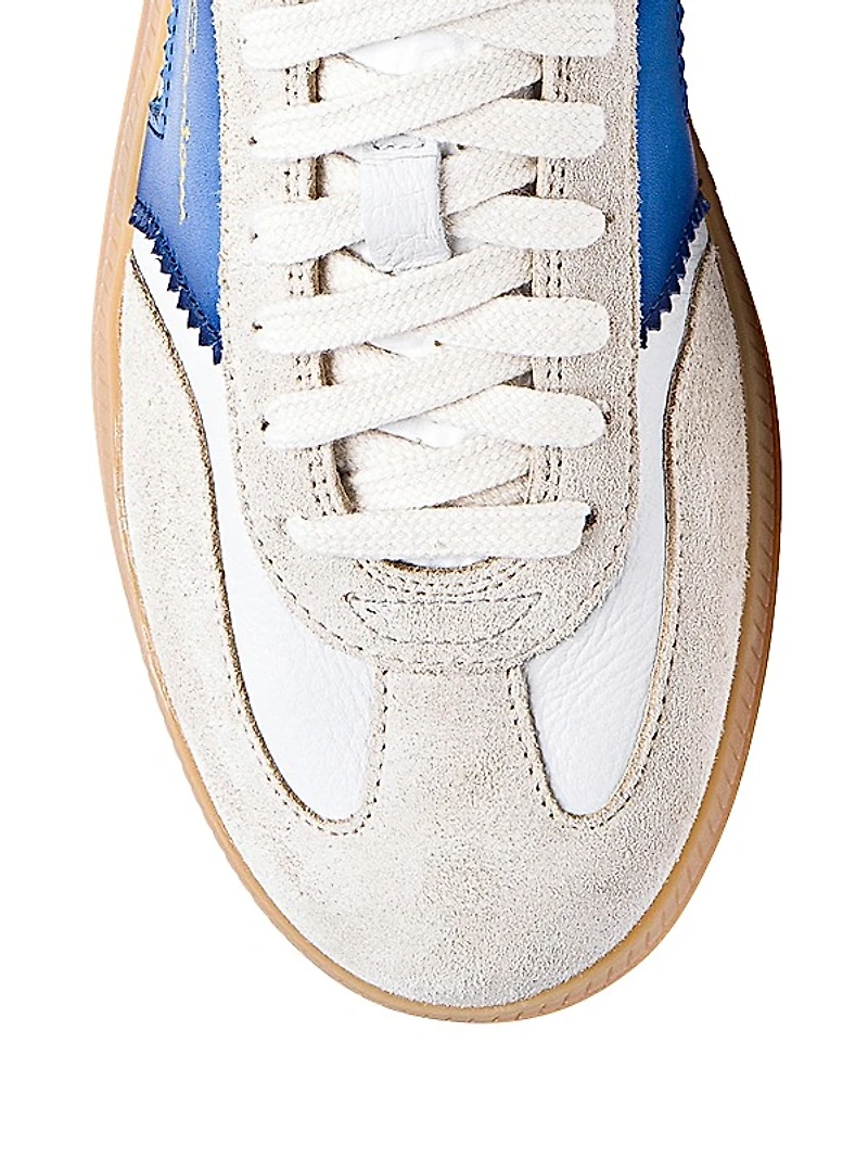Colorblocked Leather Low-Top Sneakers