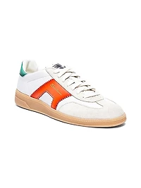 Colorblocked Leather Low-Top Sneakers