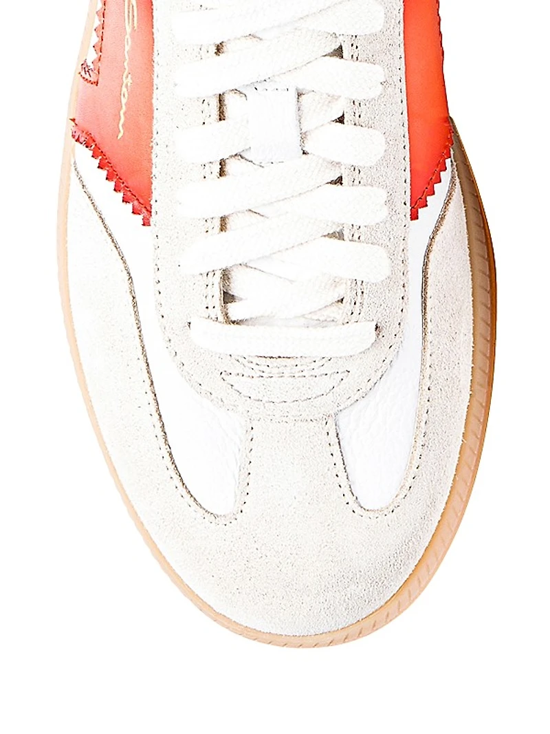 Colorblocked Leather Low-Top Sneakers