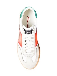 Colorblocked Leather Low-Top Sneakers