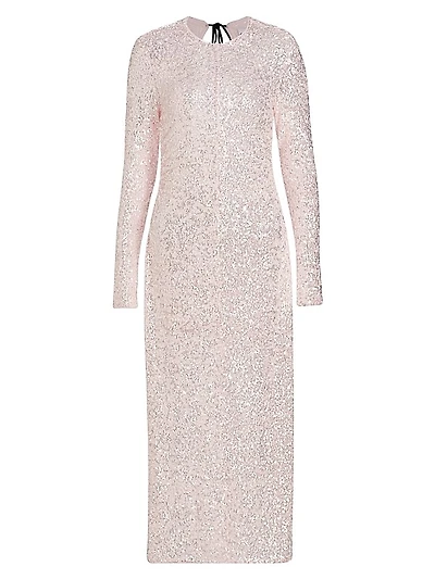 Sequined Cut-Out Midi-Dress