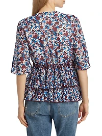 Tiered Printed Georgette Blouse