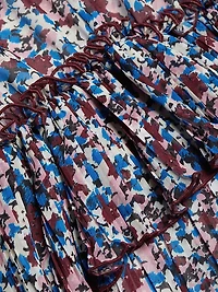 Tiered Printed Georgette Blouse