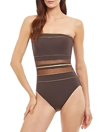 Onyx Striped One-Piece Swimsuit