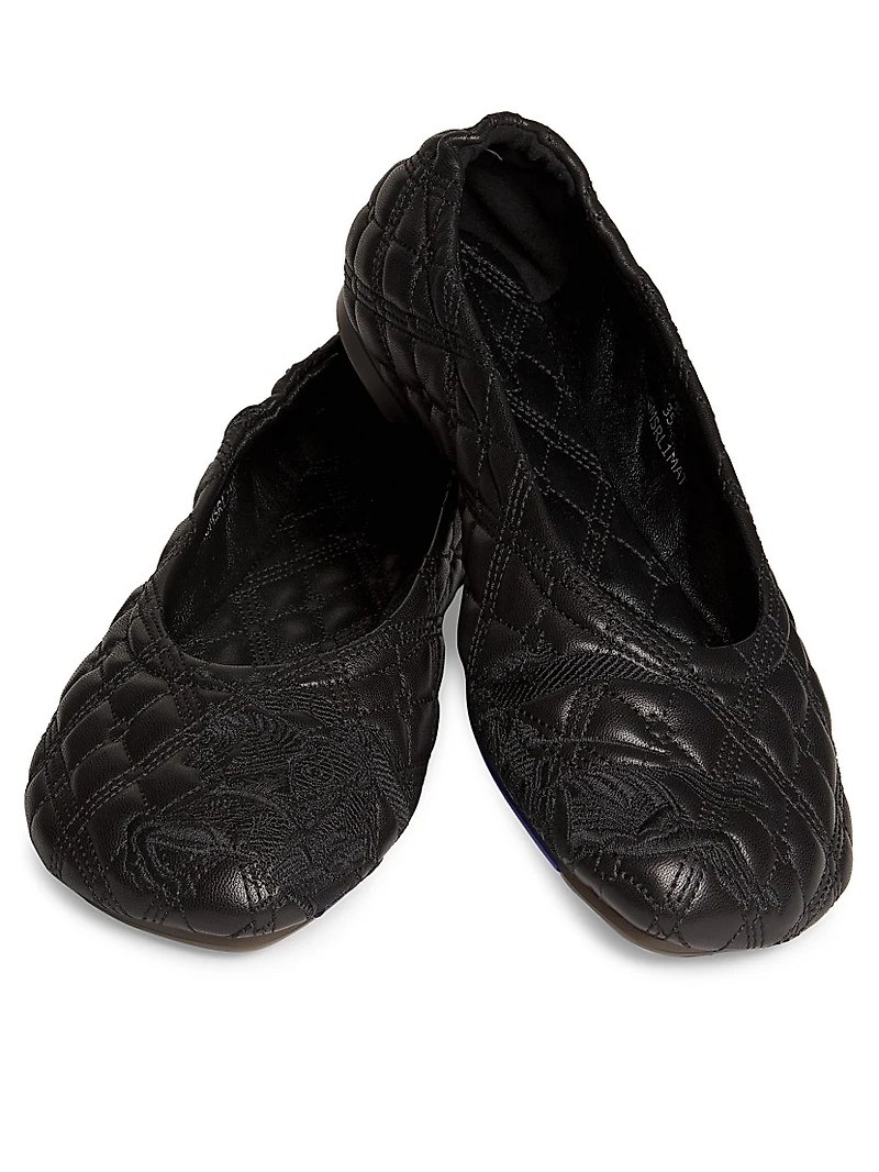 Sadler Quilted Leather Ballerina Flats