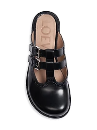 Campo Leather Cut-Out Mules
