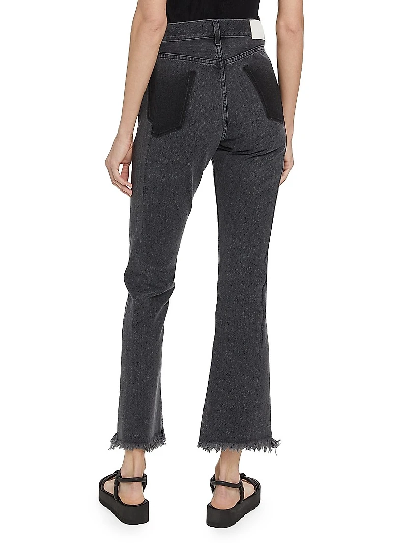 Straight-Leg Split-Hem Jeans