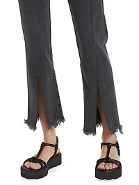 Straight-Leg Split-Hem Jeans
