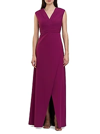 Melora Crepe V-Neck Gown