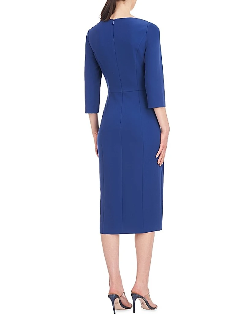 Ryder Crepe V-Neck Midi-Dress