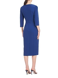 Ryder Crepe V-Neck Midi-Dress