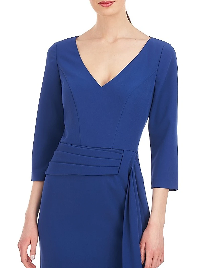 Ryder Crepe V-Neck Midi-Dress