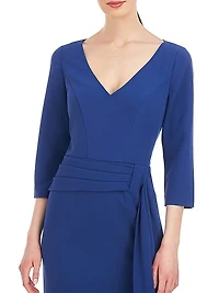 Ryder Crepe V-Neck Midi-Dress