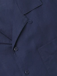 Linen-Blend Camp Shirt