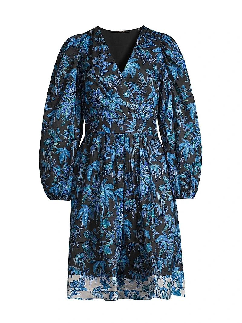 Harmony Floral Cotton Tie-Waist Minidress