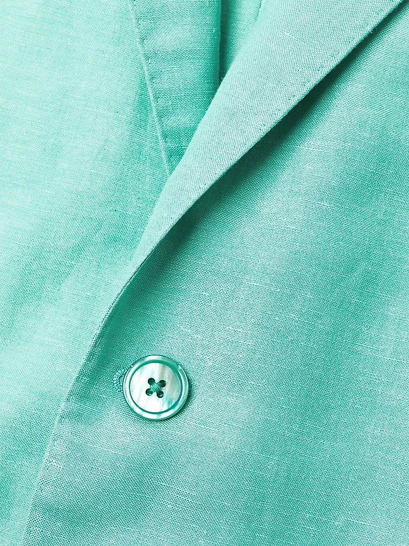 Kent Silk-Linen Single-Breasted Jacket