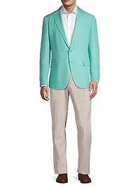 Kent Silk-Linen Single-Breasted Jacket