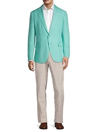 Kent Silk-Linen Single-Breasted Jacket