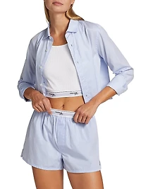 Chambray Cropped Shirt