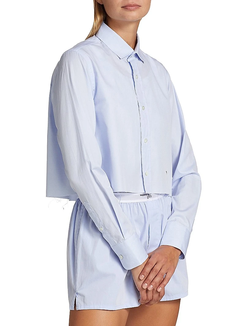 Chambray Cropped Shirt