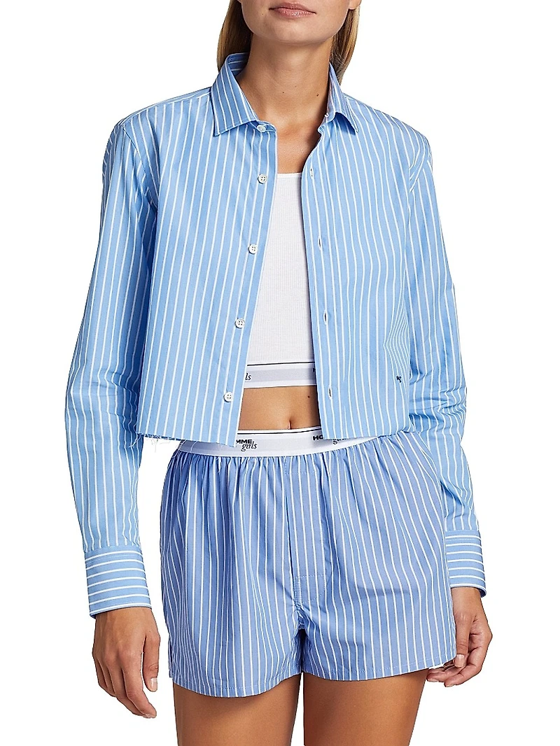 Classic Stripe Cropped Shirt