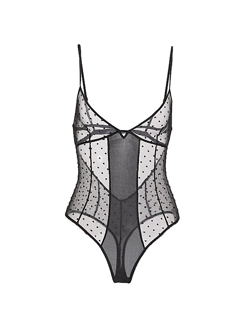 Merci Dotted Tulle Bodysuit