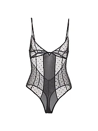 Merci Dotted Tulle Bodysuit