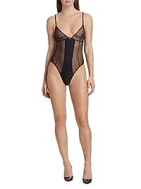 Merci Dotted Tulle Bodysuit