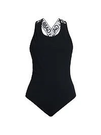 Logo-Strap One-Piece Swimsuit